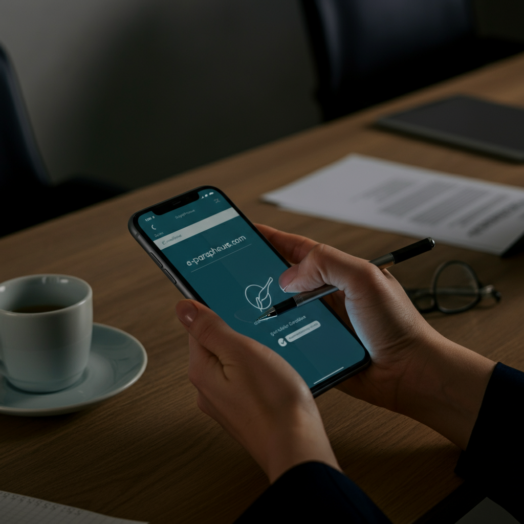 signature sur mobile